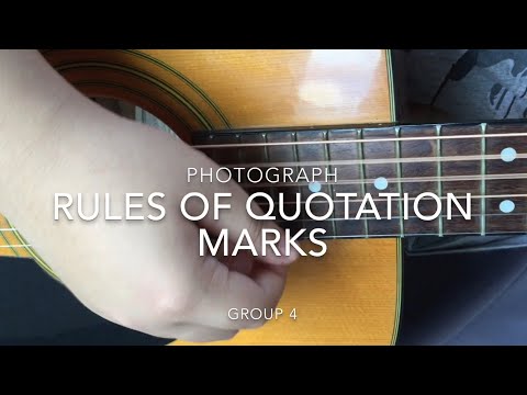RULES OF QUOTATION MARKS SONG