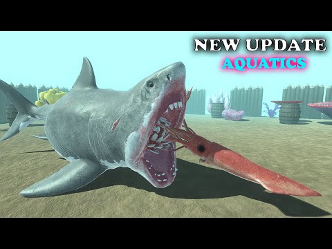 NEW UPDATE Mutant Megalodon in Aquatics - Animal Revolt Battle Simulator