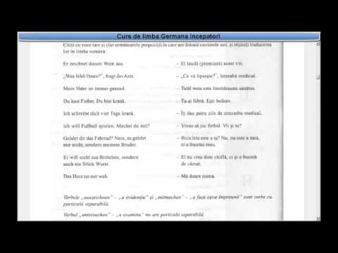Curs de limba Germana incepatori (tema+dictionar) - Lectia 29