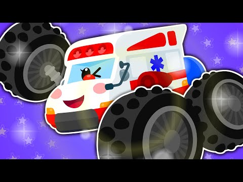 Let’s Go! Monster Ambulance Rescue Squad | Car Song | Nursery Rhymes & Kids Songs