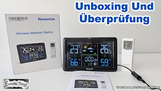 Newentor Wetterstation Funk mit Außensensor: Unboxing und ausführliche Überprüfung