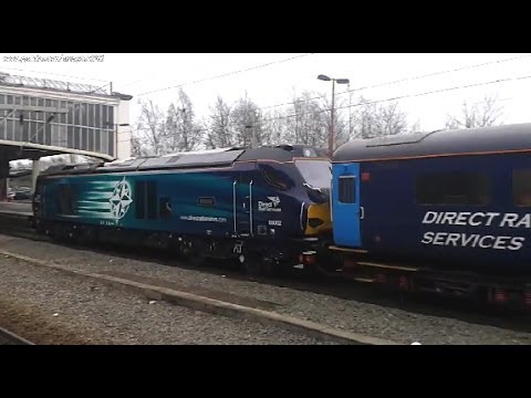 DRS 47501/68002 'Intrepid' DIT 5Z72 Derby - Crewe. Stoke-On-Trent Railway Station 6/2/14