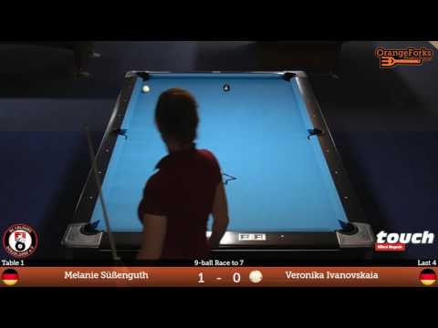 Melanie Süssenguth v Veronika Ivanovskaia | Last 4 | Ladies GP 9-ball 2017 | BC Colours Düsseldorf