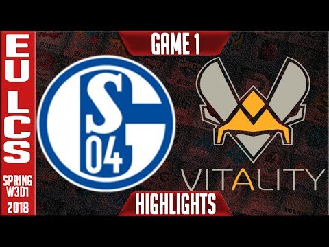 S04 vs VIT Highlights | EU LCS Week 3 Spring 2018 W3D1 | FC Schalke 04 vs Vitality Highlights