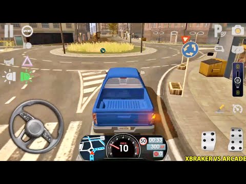 Driving School Sim#8 - Pick Up Truck Unlocked: Blue Car Driving in Paris - Best Android Gameplay