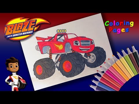 Blaze and The Monster Machines Coloring Pages | Blaze Colouring Book Video