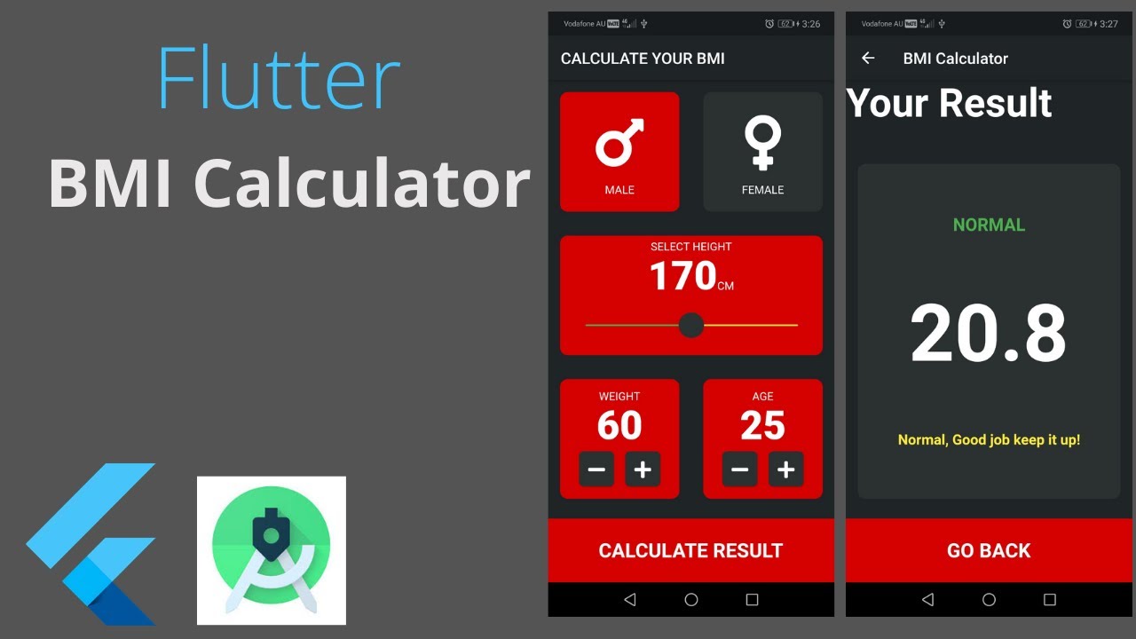BMI Calculator in Flutter Part 1