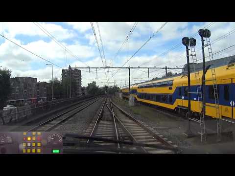 A train driver's view: Amsterdam CS - Den Haag CS, VIRM, 23-Jun-2017.