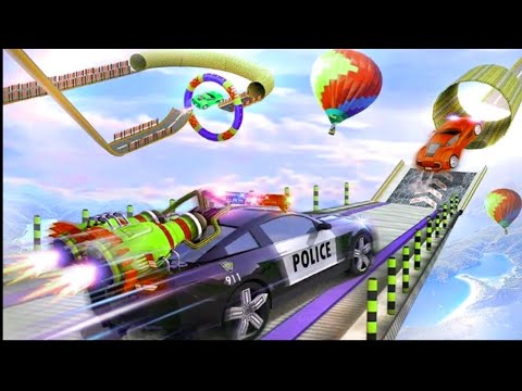 Impossible Police Mega Ramp Car Games Police Car Racing Stunts 3D - Android Gameplay