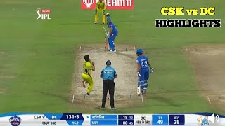 CSK vs DC Full match Highlights | match 34 csk vs dc highlights :IPL2020