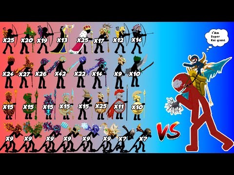 Stick War Legacy In Zombie Και Giant X1 Vs X999 - All Skins Units Army - Who Will Win?