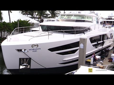 2018 Horizon FD 85 Luxury Motor Yacht - Deck Interior Walkaround - 2018 Fort Lauderdale Boat Show