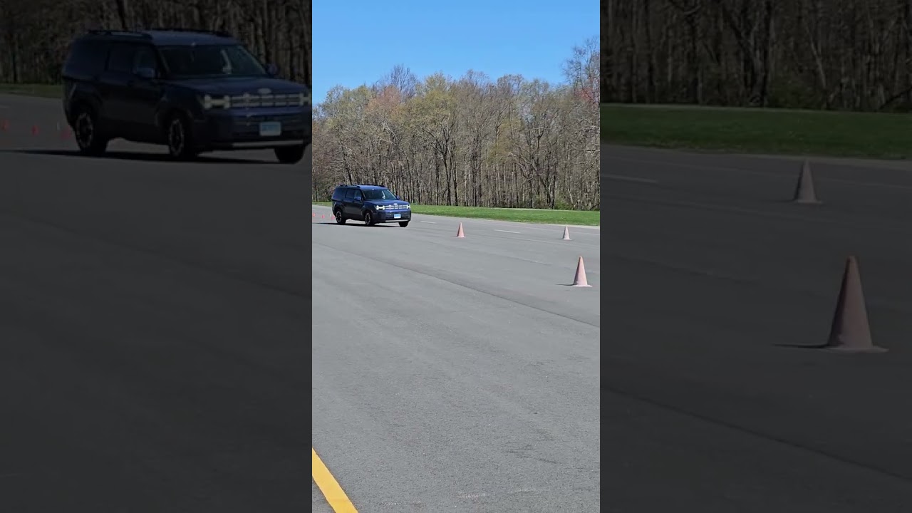 2026 Hyundai Santa Fe SEL 2.5T AWD navigates our moose test | Consumer Reports