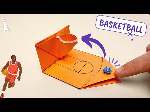 Origami Paper Basketball Court | Origami Toy | Moving Paper Toys Pop It