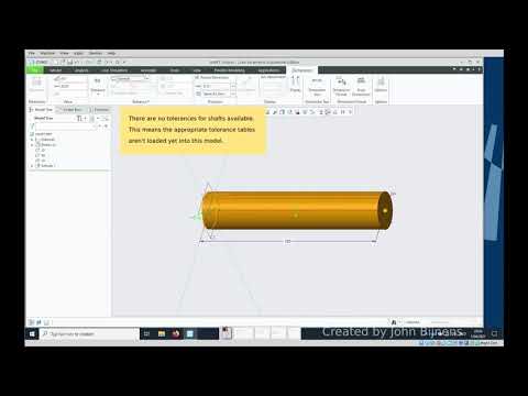 PTC Creo 7: How to assign a tolerance from the ISO System of Limits & Fits to a shaft diameter
