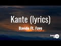 Davido Kante Lyrics Ft Fave