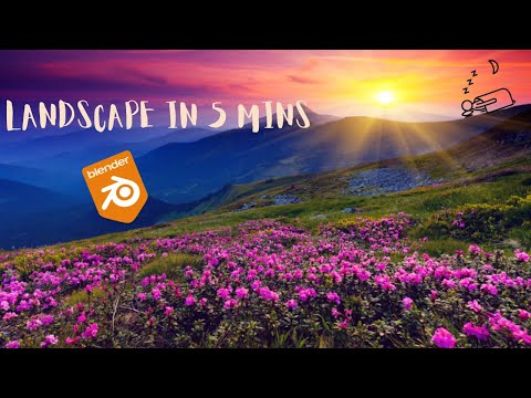 Landscape using Blender in 5 mins