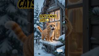 DON'T IGNORE CATS 🐱❄️ #shorts