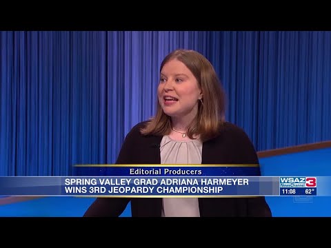 Spring Valley High graduate Adriana Harmeyer wins 3rd  'Jeopardy!' championship