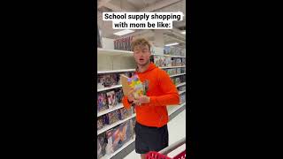 MOM VS DAD SCHOOL SUPPLY SHOPPING 😂 - #shorts