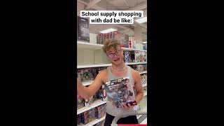 MOM VS DAD SCHOOL SUPPLY SHOPPING 😂 - #shorts