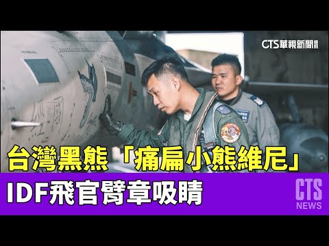 台灣黑熊「痛扁小熊維尼」　IDF飛官臂章吸睛