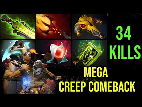 Battle of Late Game! Techies Epic Mega Creep Comeback vs Full Slot Hard Carry TB! Dota 2 Highlights