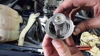 XC90/S80 T6 thermostat and housing nipple replacement step by step