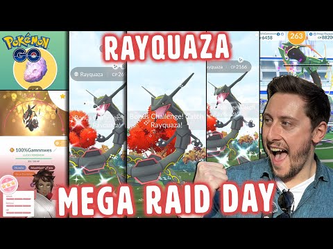 EPIC Shiny Luck! *Mega Rayquaza Raid Day* MAXED OUT! (Pokemon GO)