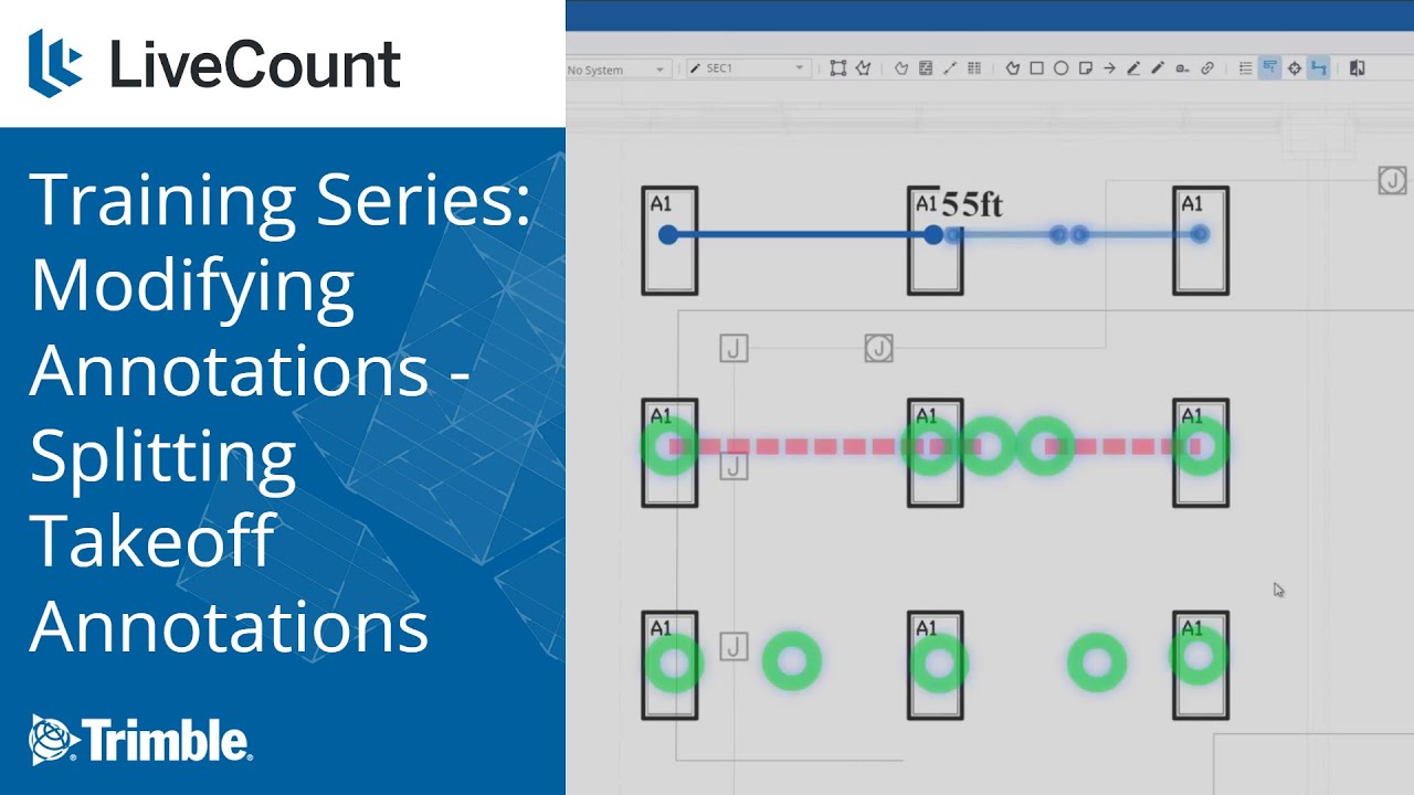 LiveCount: Modifying Annotations - Splitting Takeoff Annotations
