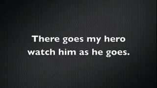 Foo Fighters - My Hero Lyrics