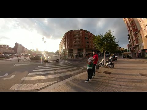 Urban Barcelona. Exploring multi cultural cool neighbourhood Collblanc. 360 travel vlog part 2