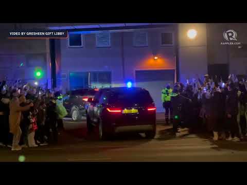 Rodrigo Duterte arrives at The Hague prison