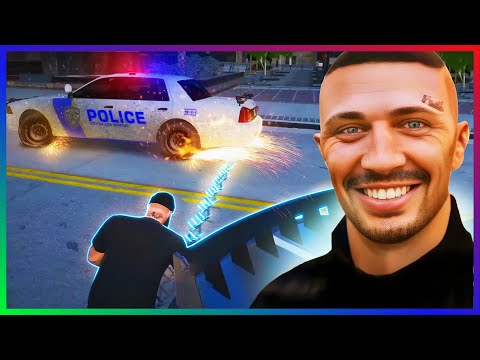 Spike Stripping Cops to Escape in GTA 5 RP