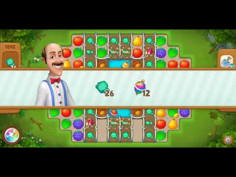 Gardenscapes Level 1892 Walkthrough "No Boosters Used"
