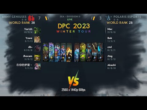 Polaris VS Army Geniuses (game3) | DPC SEA 2023 Tour 1: Division II