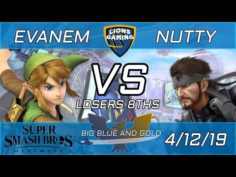 Evanem (Link, Wolf) vs Nutty (Ike, Snake) - Big Blue and Gold #5 - Smash Ultimate Losers Eighths