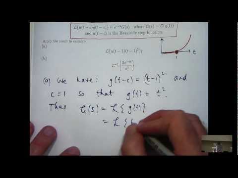 Second Shifting Theorem: Laplace Transforms