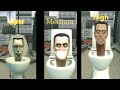 SFM Skibidi Toilet G Toilet Low Quality Medium Quality High Quality Test