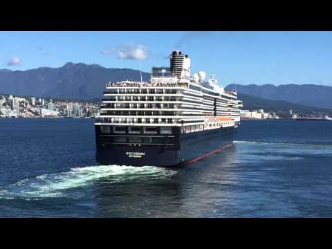 Holland America Line Westerdam Departing Vancouver, BC - 9/27/15