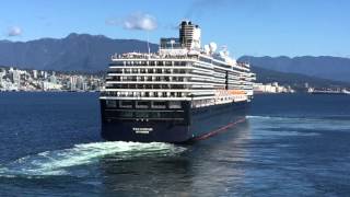 Holland America Line Westerdam Departing Vancouver, BC - 9/27/15