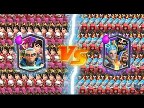 hree archers vs three wizards| clach royale team battle