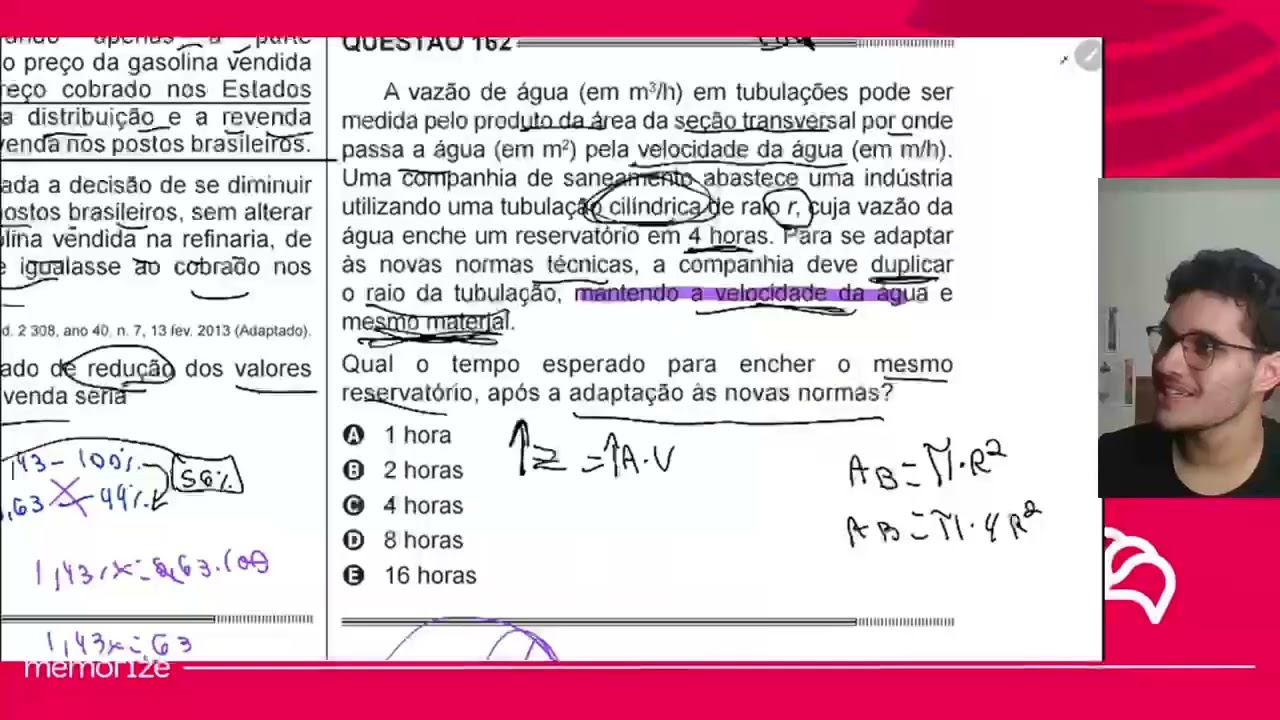 Resolução em Vídeo — Questão 162 ENEM 2014 PPL