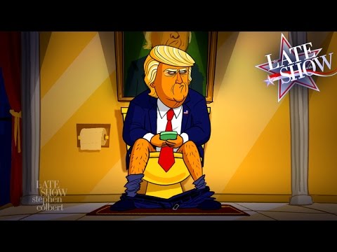 漫画 ドナルド・トランプはもうツイートできない (Cartoon Donald Trump Can No Longer Tweet)