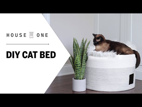 How to Make a Cat Bed from a Basket | House One