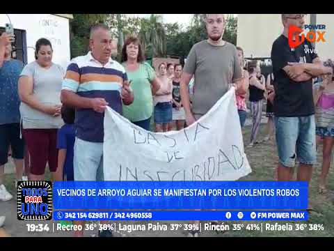 Vecinos de Arroyo Aguiar se movilizaron por los hechos de inseguridad