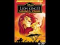 Opening To The Lion King II Simba S Pride Limited Issue DVD 1999