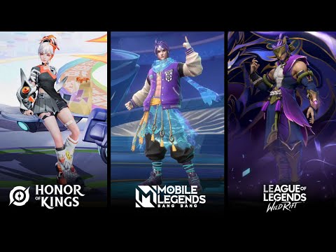 Lee Sin, Chou, Mayene : Skin Comparison | Mobile Legends VS Honor Of kings VS Wildrift