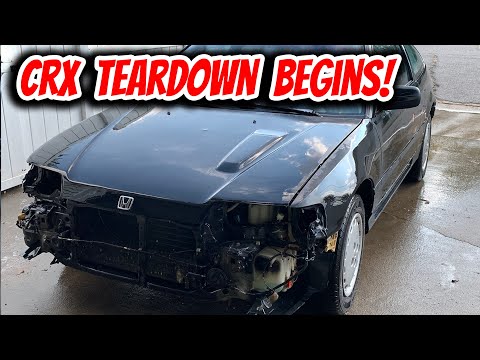 1988 CRX Si Restore Part 9 - Tearing the Car Apart