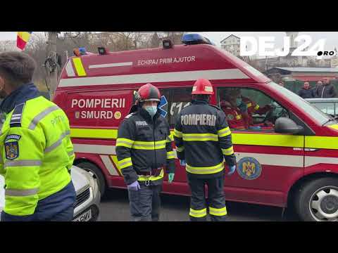 Cazut de la etajul 7 bloc Dej 05 12 2021 Dej24ro